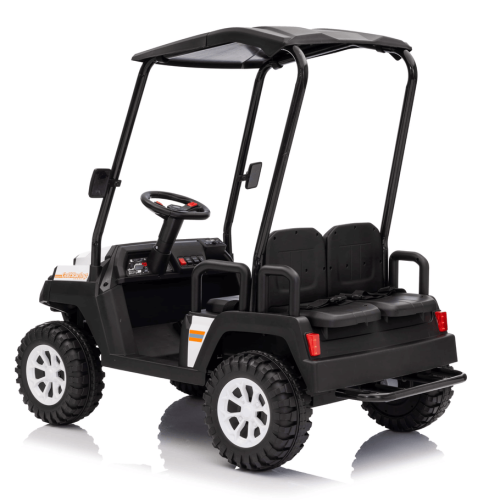 Jouet porteur 4 places pour enfants 24&nbsp;V Buggy, 4 roues motrices, pneus en caoutchouc, siège en cuir, avec véhicule téléguidé