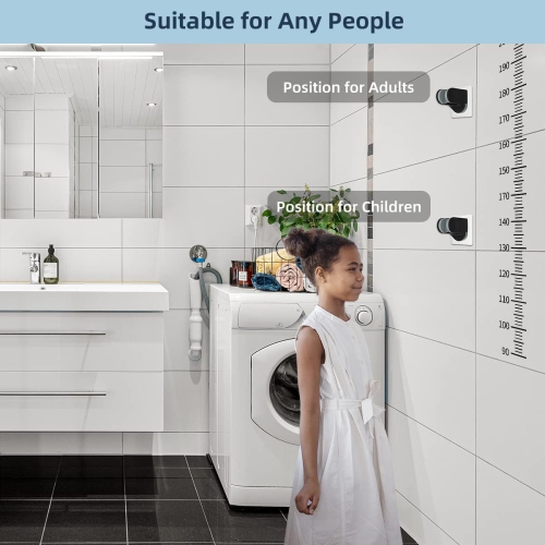 All Metal Shower Head, 12'' High Pressure Rainfall Shower Head, Showerhead Combo/Handheld Shower Wand, 12'' Adjustable Curved Shower Extension Arm,