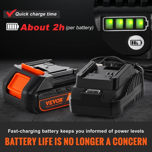 VEVOR 20V Cordless Grease Gun, 10,000 PSI, 39" Long Hose, Electric Grease Gun Kit High Pressure Battery Powered Grease Gun with Carrying Case,