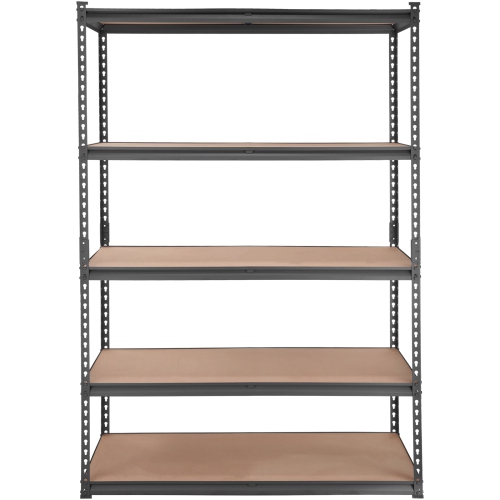 VEVOR 18" D x 48" W x 72" H Storage Shelving Unit, 5-Tier Adjustable, 2000 lbs Capacity, Garage Shelves Metal Organizer Rack, Black, for Kitchen