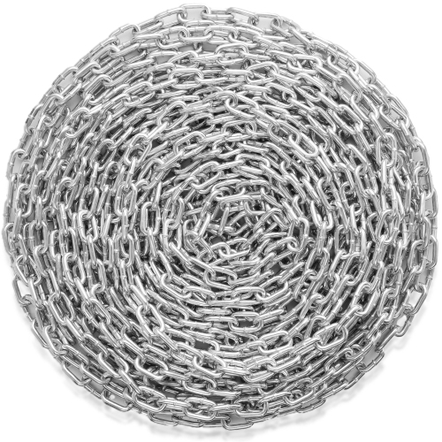 VEVOR 5/16" x 92' Proof Coil Chain,1667 lbs Working Load,Zinc Plated Proof Tested Coil Chain with Two Quick Links, Carbon Steel Link Chain for