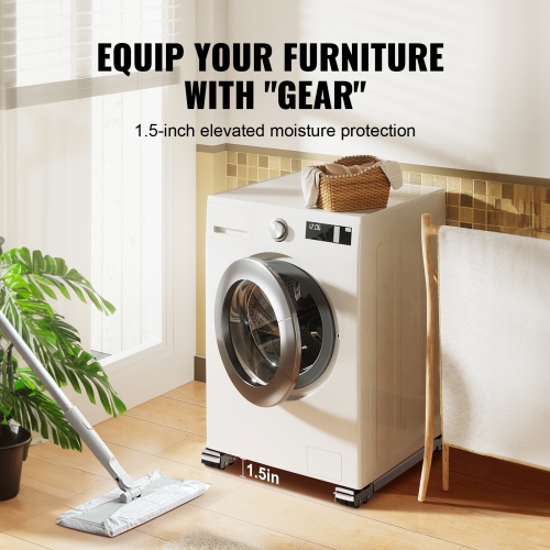 VEVOR 660 lbs Load Furniture Appliances Rollers, Extendable Appliance Rollers Mobile Washing Machine Base, Fridge Stand Dolly Movers for