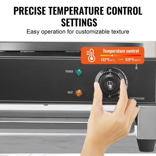 Crêpière électrique VEVOR de 16&nbsp;po, machine à crêpes commerciale, plaque à crêpes plate 1700&nbsp;W, machine à crêpes antiadhésive en acier