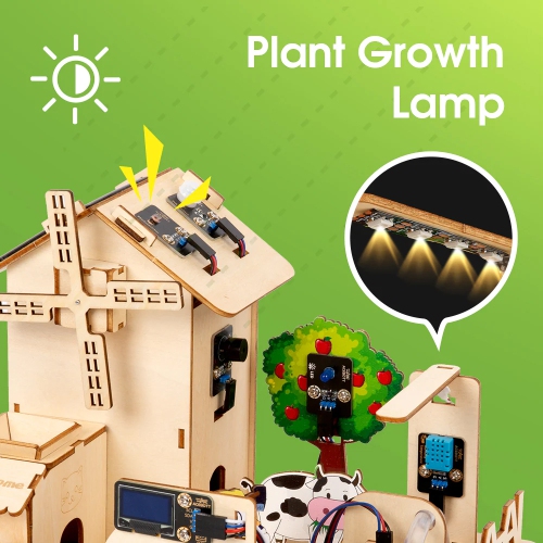 Trousse de démarrage IdO de la ferme intelligente ESP32 d'ACEBOTT avec Arduino/ACECode - Trousse de programmation STIM éducatif à faire soi-même pour