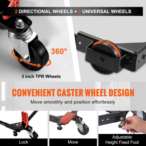 VEVOR Mobile Base, 500 lbs Weight Capacity, Adjustable from 12" x 12" to 36" x 36", Heavy Duty Universal Mobile Base Stand with Swivel Wheels, for