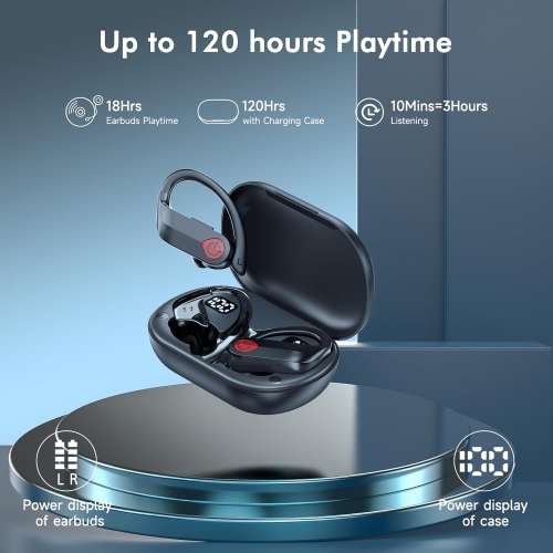 Bluetooth Earbuds Wireless Headphones Sports Earphone Over-Ear Headset Waterproof Headphone for Workout