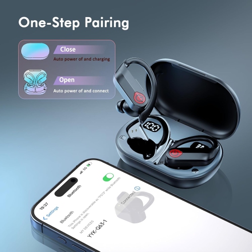 Bluetooth Earbuds Wireless Headphones Sports Earphone Over-Ear Headset Waterproof Headphone for Workout