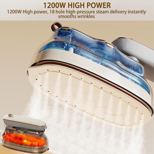 Handheld Garment Steamer, Small Foldable Portable Ironing Machine for Household Use, High-Power Steam Iron, 180° Rotating Handle