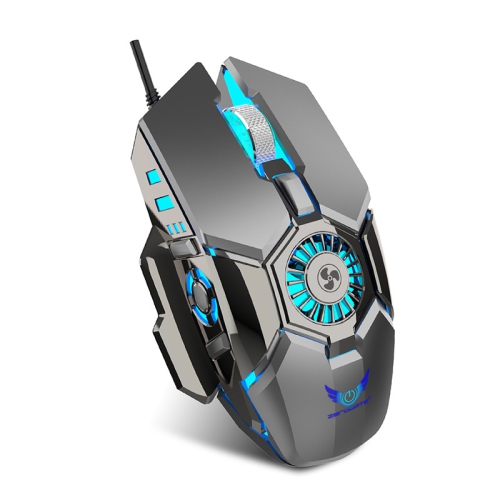Fan cooling gaming mouse, PUBG macro programming RGB luminous gaming competitive computer mouse