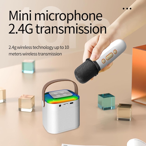 Wireless karaoke bluetooth speaker, children's karaoke family ktv microphone all-in-one microphone speaker, suitable for gifts for girls and boys