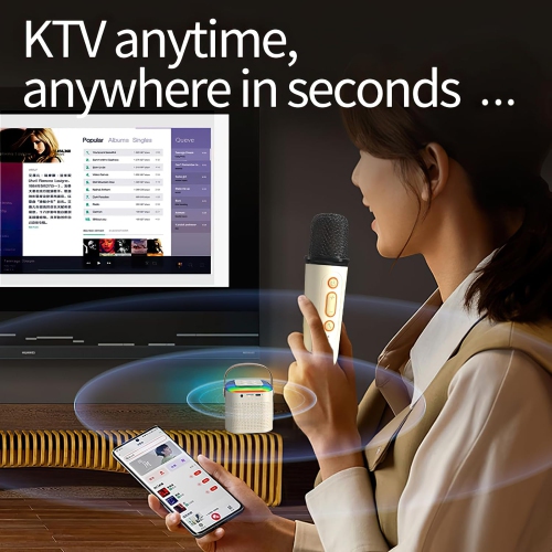 Wireless karaoke bluetooth speaker, children's karaoke family ktv microphone all-in-one microphone speaker, suitable for gifts for girls and boys