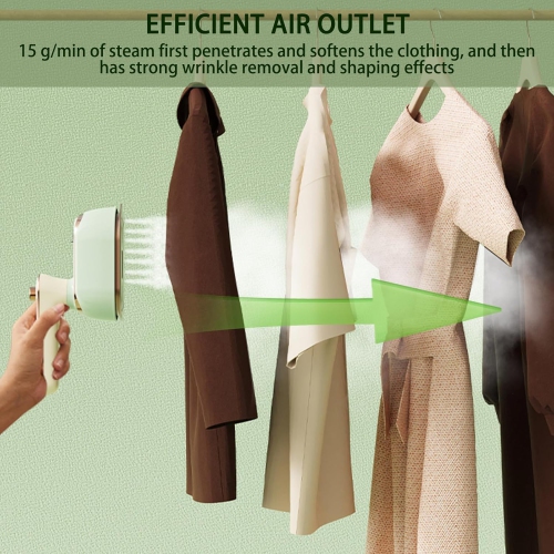 Handheld hanging iron, folding rotary electric iron, home travel large capacity steam iron, small iron, green