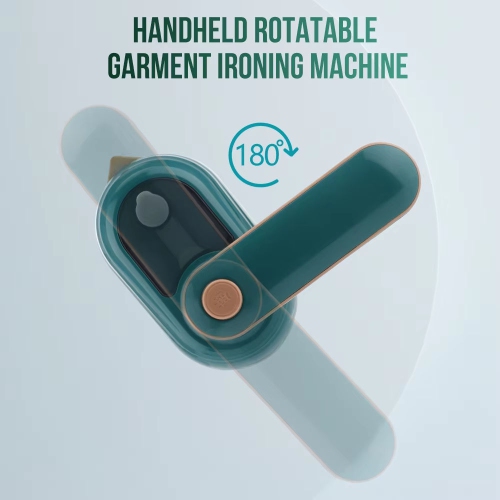 Electric iron handheld hanging ironing machine, portable household handheld ironing machine, mini small rotating folding iron, dark green
