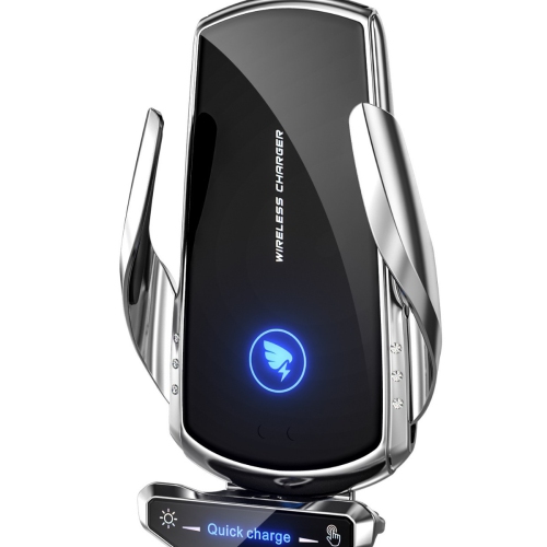 Smart Car Wireless Charging Phone Holder, 15W Fast Charging Air Outlet Hook Clip Navigation, Suitable for All Android Smartphones