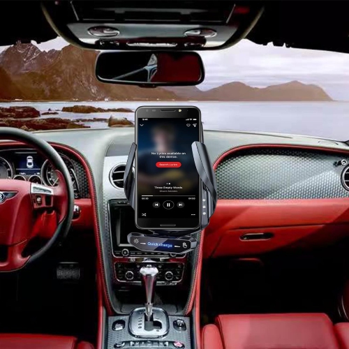 Smart Car Wireless Charging Phone Holder, 15W Fast Charging Air Outlet Hook Clip Navigation, Suitable for All Android Smartphones