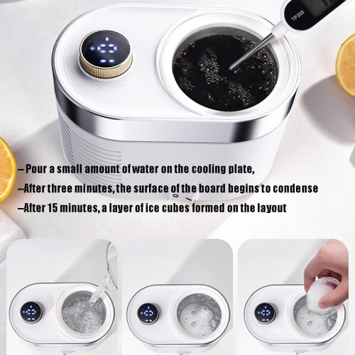 Mini gobelet à refroidissement rapide, -1 ℃-70 ℃ Mini réfrigérateur de bureau, tasse intelligente pour eau chaude et froide rapide, tasse portative à