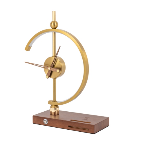 Clock Desk Lamp with Wireless Charger Analog Desk Clock LED Lamp Home Office Desk Lamp