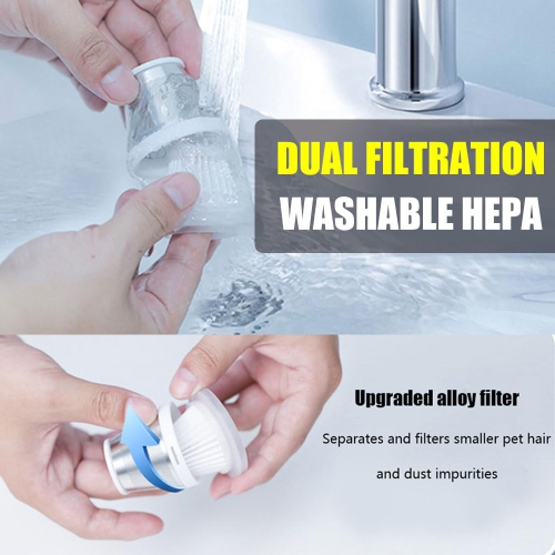 Aspirateur à main Sans fil Rechargeable,Aspirateur portatif pour voiture,Brosse d'aspirateur pour chien pour poils d'animaux,Nettoyage pour voiture