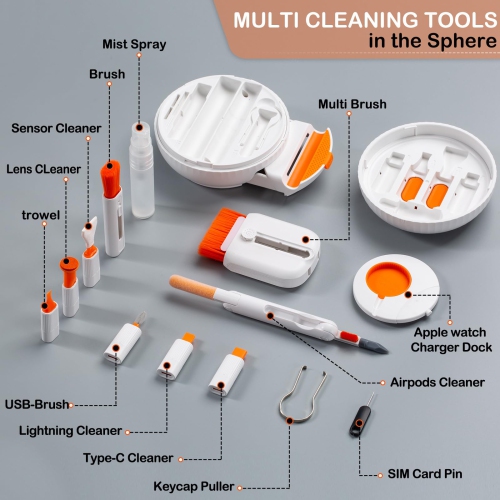 Electronics Cleaner Kit Cleaning Set for Phone Earbuds Laptop Keyboard Screen Cleaning Spray Tool Clean Brush Device