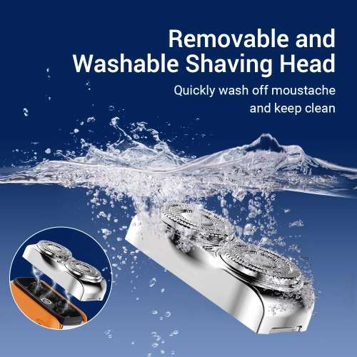 Electric Smart Shaver Digital Display Travel Shaver Mini Dual Blade Waterproof Men's Shaver Portable Beard Trimmer