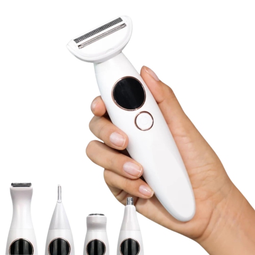 MYACUC  5 In 1 Women's Hair Trimmer Set, Multifunctional Bikini Shaver, Electric Nose Hair Trimmer, Smart Digital Display Suitable for Travel And Home