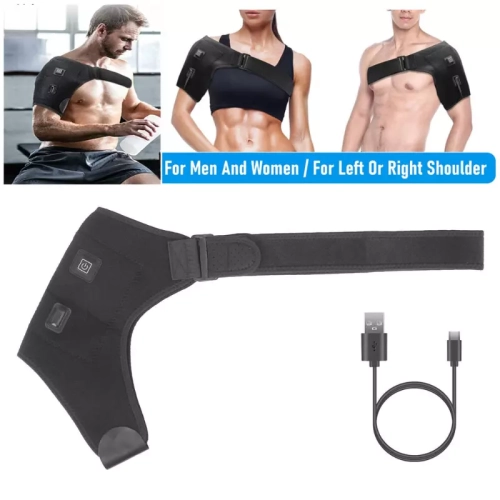 Electric Heating Shoulder Strap 3-Mode Temperature Control Heated Shoulder Brace Heating Pad Therapy Heat Wrap