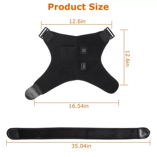 Electric Heating Shoulder Strap 3-Mode Temperature Control Heated Shoulder Brace Heating Pad Therapy Heat Wrap