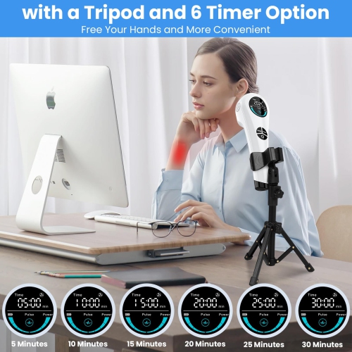 Red Light Therapy Wand With Tripod, 650nm and 808nm Red Light Infrared Phototherapy Machine for Relief of Joint and Muscle Pain