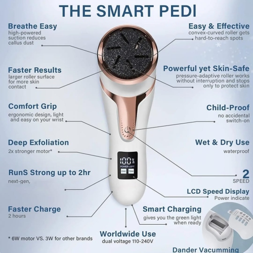 Electric Callus Remover for Feet,Portable Pedicure Tools Rechargeable Foot File Scrubber Callus Remover Tool,Foot Care Kit