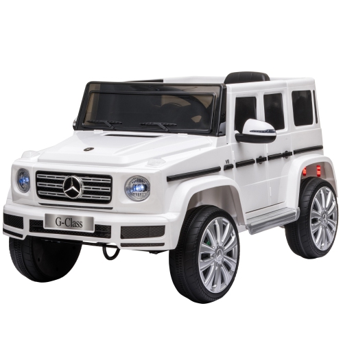 Image 1 of 9.. Aosom 12V Electric Car for Kids, Mercedes Benz G500 Licensed Battery Powered Kids Ride on Car with Remote Control, Music, Lights, MP3, Suspension