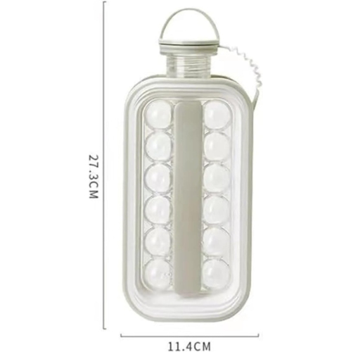 2-in-1 ice hockey pitcher | water bottle ice tray | silicone ice ball mold | household push-type transparent ice maker | portable handle | quick