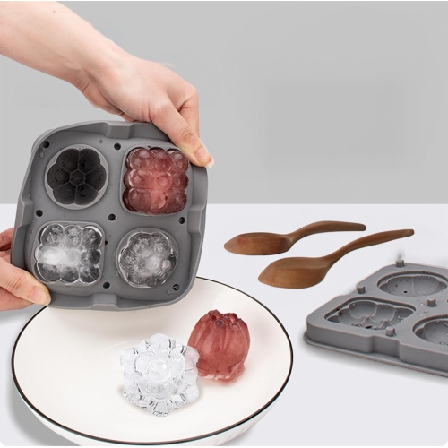 Moules à boule de glace en silicone de qualité alimentaire avec couvercle anti-éclaboussures, pinces et entonnoir, machine à glaçons Home Whiskey