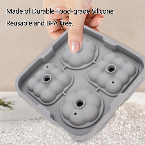 Moules à boule de glace en silicone de qualité alimentaire avec couvercle anti-éclaboussures, pinces et entonnoir, machine à glaçons Home Whiskey