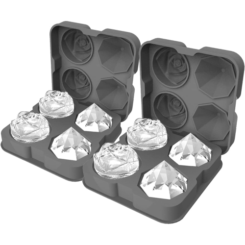 Moules à boule de glace en silicone de qualité alimentaire avec couvercle anti-éclaboussures, pinces et entonnoir, machine à glaçons Home Whiskey