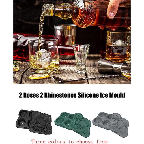 Moules à boule de glace en silicone de qualité alimentaire avec couvercle anti-éclaboussures, pinces et entonnoir, machine à glaçons Home Whiskey