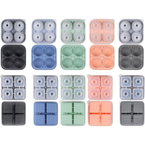 [Food Grade Silicone] Ice Cube Mold Set - Leak-proof Funnel Cover Design + Easy-to-Remove Special Ice Box, Suitable for Whiskey/Juice DIY Creative