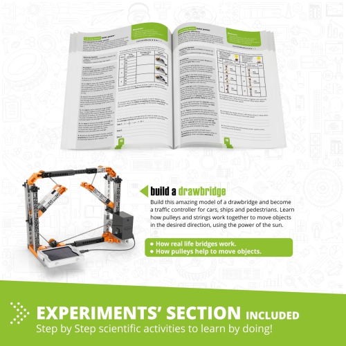 Engino DISCOVERING STEM SOLAR POWER: Converting Sunlight to Electricity - Educational Building Block - Can build 16 Models