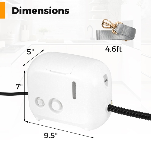 Costway 1500W Portable Steam Cleaner with 34 oz Water Tank Multipurpose Pressurized Steam