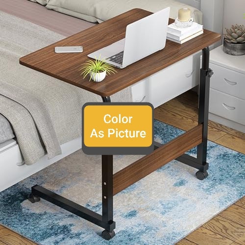Comfy Goods Height-Adjustable Standing Desk with Wheels - Brown