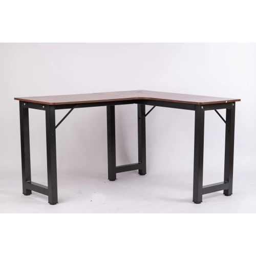 Comfy Goods Contemporary L-Shape Office Desk for Multi-Tasking Antique