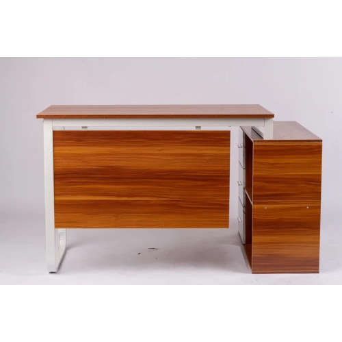 Comfy Goods Modern L-Shape Office Desk for Multi-Tasking - Oak
