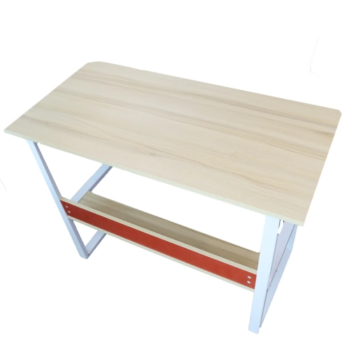 Comfy Goods Modern Office Computer Desk with Bookshelf - Cream