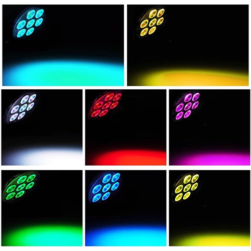 7 LED RGBW Moving Head DJ Spotlight – DMX Control and Sound Activation