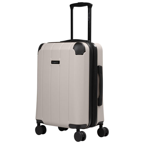 Bugatti New York 21.5" Hard Side Expandable Carry-On Luggage & Backpack - Taupe - Only at Best Buy