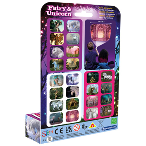 Lampe de poche et projecteur de fées et de licornes de Brainstorm