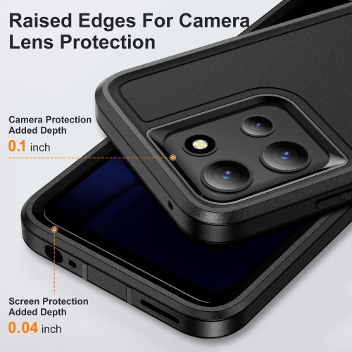 XCRS – Étui Defender triple couche robuste avec protection antichoc pour Motorola G 5G