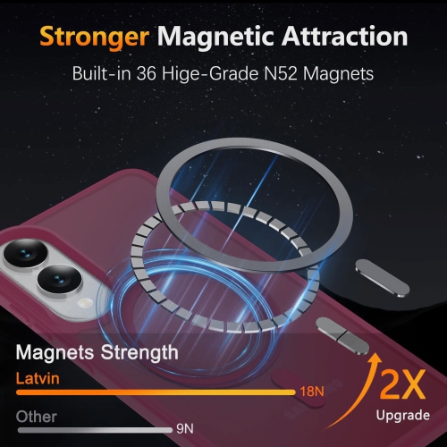 XCRS Frosted Cover Back Frame Matte Clear Magsafe Case for Samsung Galaxy S25 Edge