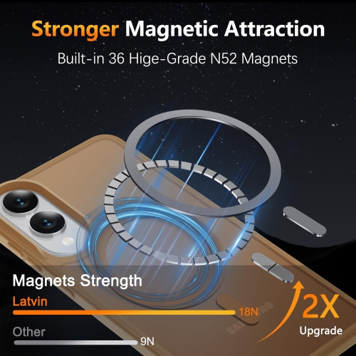 XCRS Frosted Cover Back Frame Matte Clear Magsafe Case for Samsung Galaxy S25 Edge