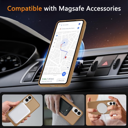 XCRS Frosted Cover Back Frame Matte Clear Magsafe Case for Samsung Galaxy S25 Edge