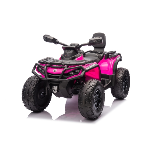 Licensed 24V Can Am Outlander Kids Ride on ATV, Rubber Tires, Leather Seat